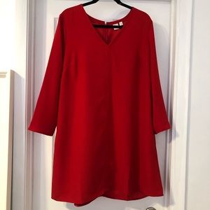 Red Shift Dress